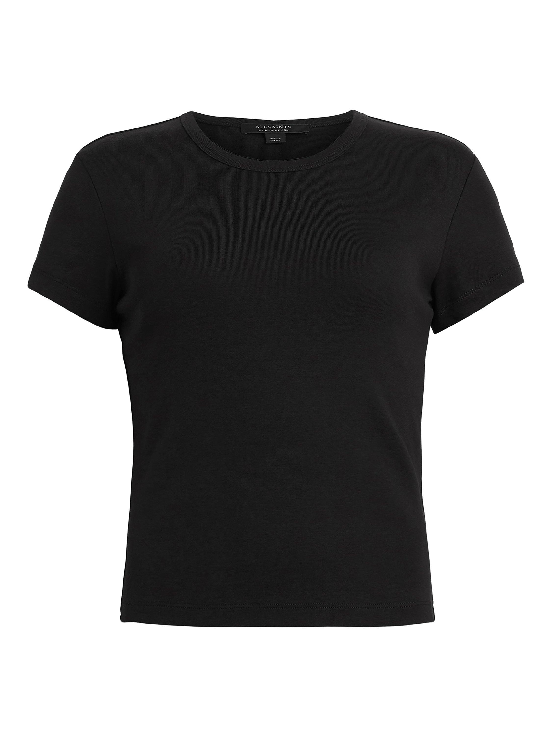 Product image 4 of 8, which shows AllSaints Stevie Pure Organic Cotton T-Shirt, Black, L