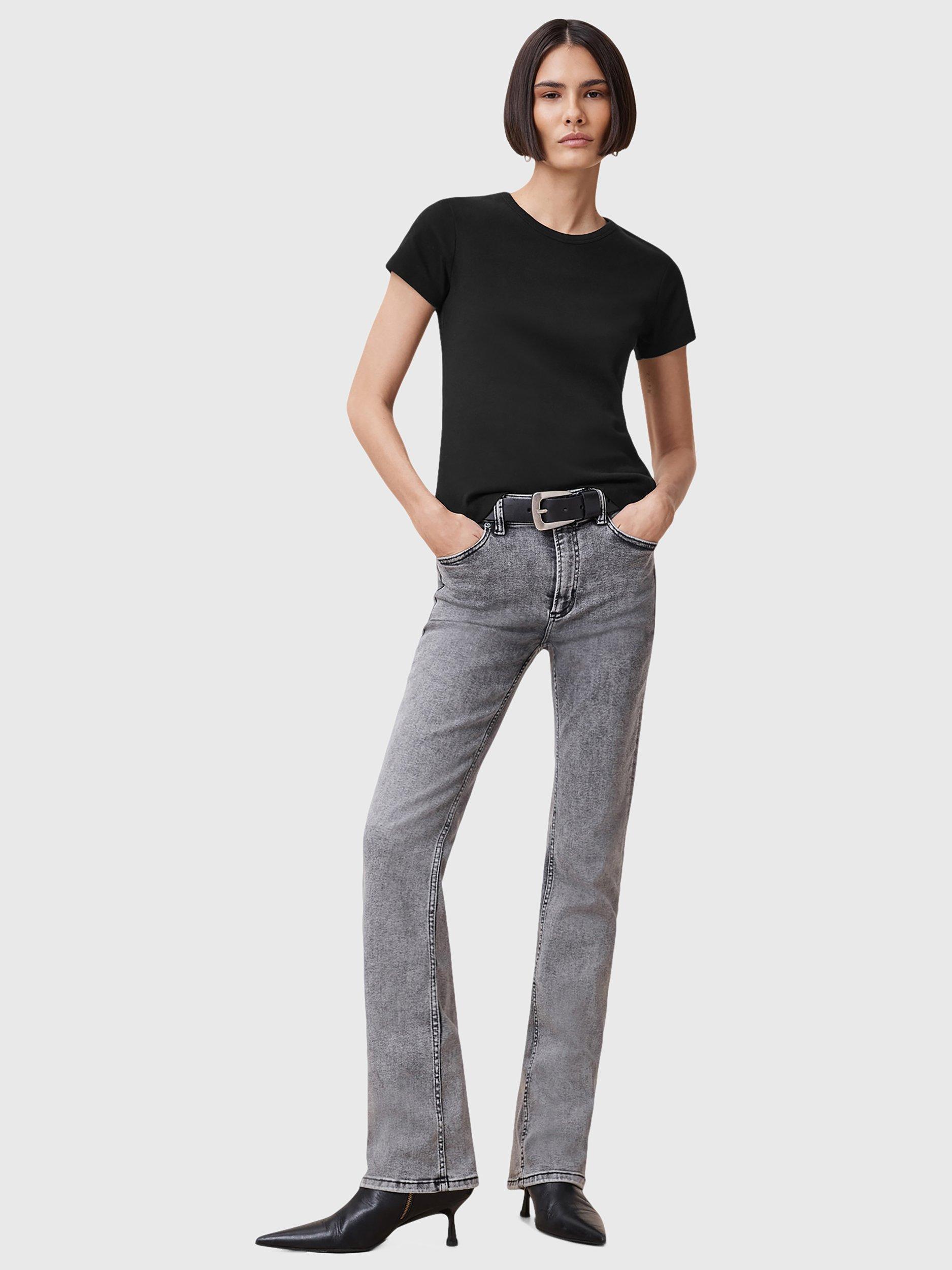 Product image 6 of 8, which shows AllSaints Stevie Pure Organic Cotton T-Shirt, Black, L