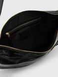 AllSaints Half Moon Leather Shoulder Bag, Black