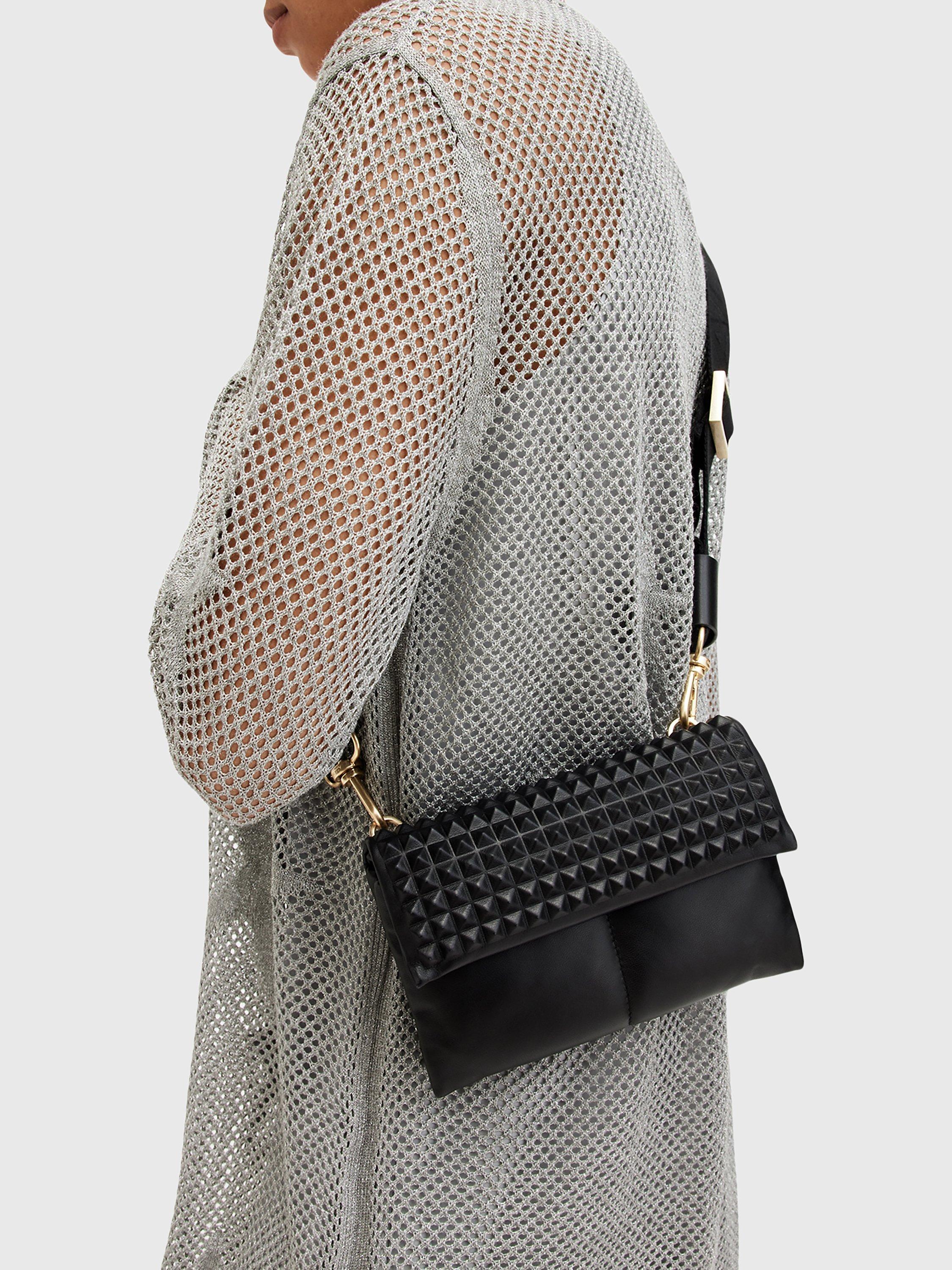 Product image 2 of 8, which shows AllSaints Ezra Stud Crossbody Bag, Black