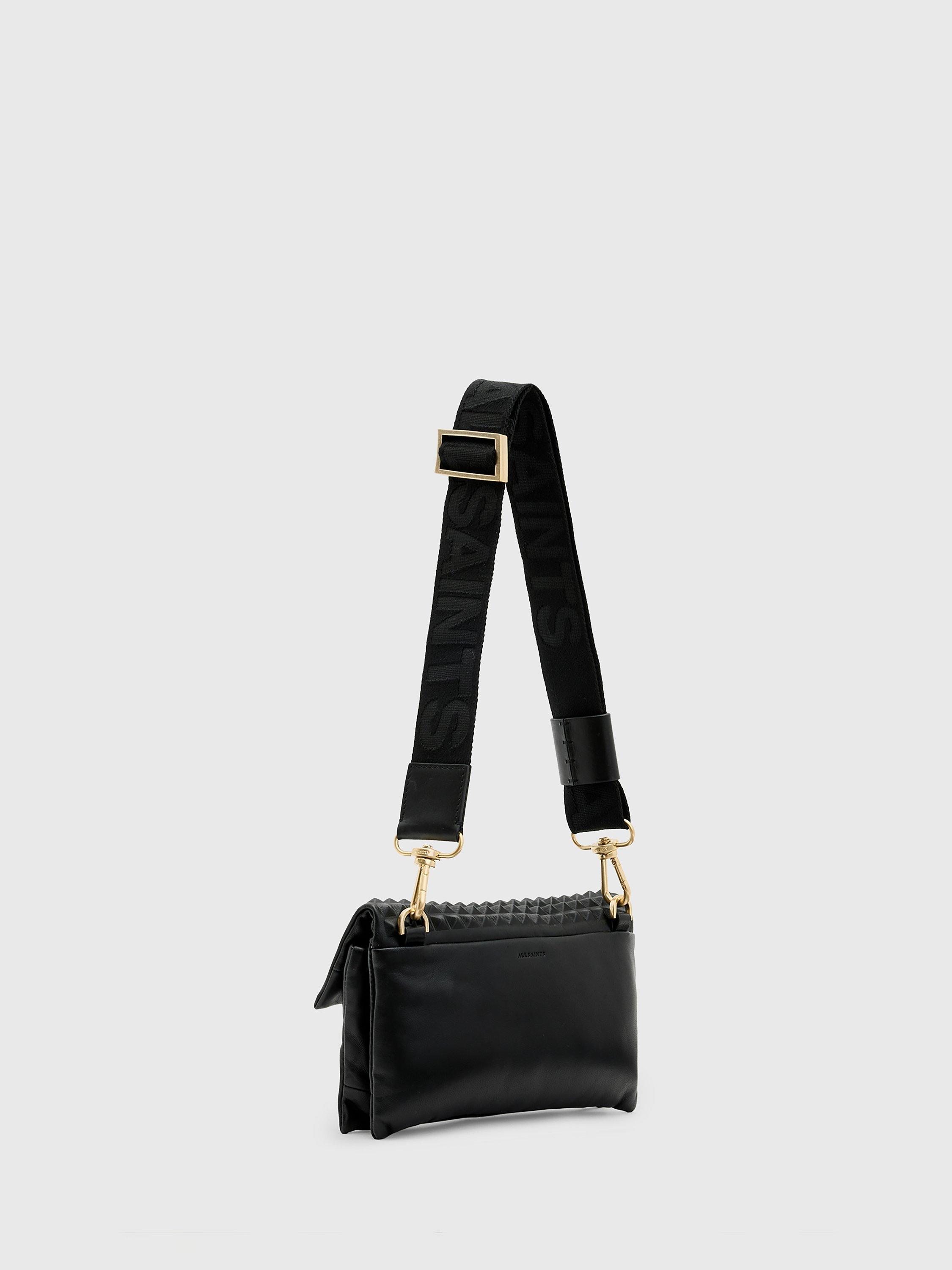 Product image 8 of 8, which shows AllSaints Ezra Stud Crossbody Bag, Black