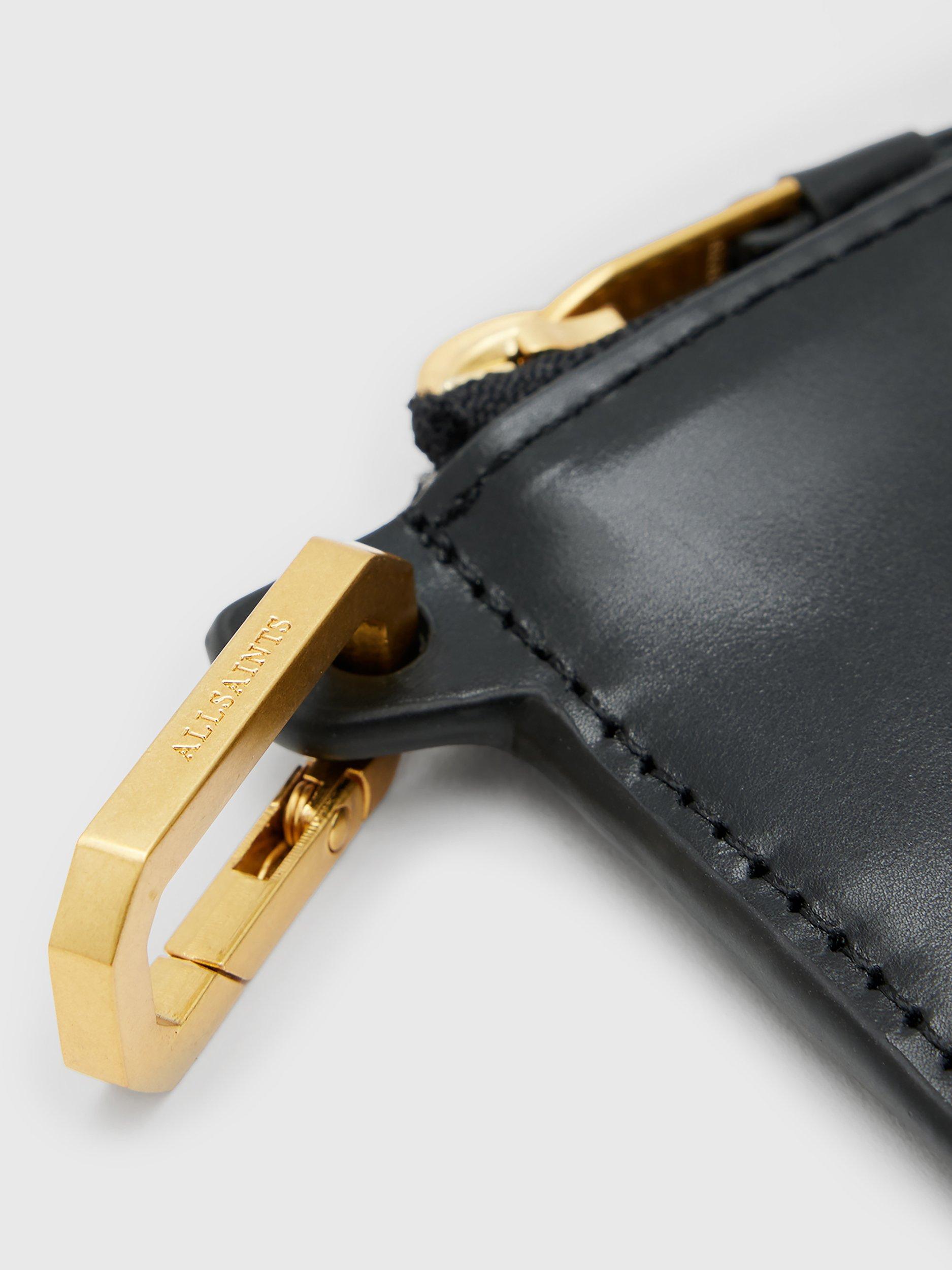 Product image 5 of 5, which shows AllSaints Remy Leather Wallet, Black