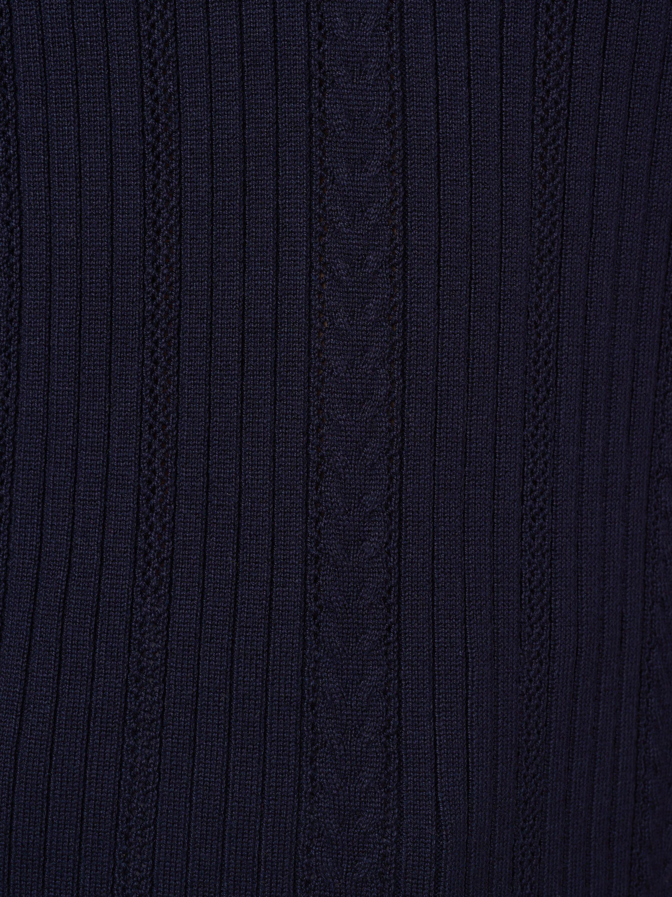 Product image 7 of 7, which shows Adrianna Papell Rib Polo Knit Top, Blue/Ivory, L