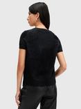 AllSaints Rebel Cashmere T-Shirt, Black