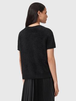 AllSaints Rebel Cashmere T-Shirt, Black - view 2, Black