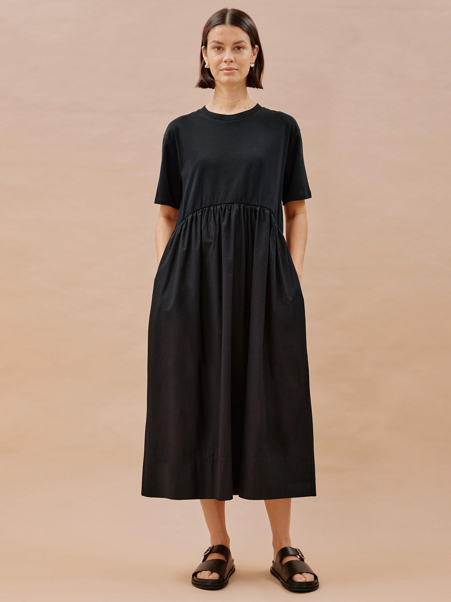 Albaray Gathered Waist Dress, Black