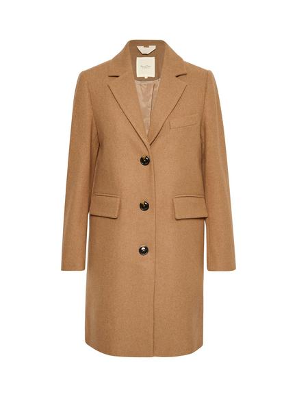 Part Two Leanette Single Breasted Wool Blend Coat, Camel