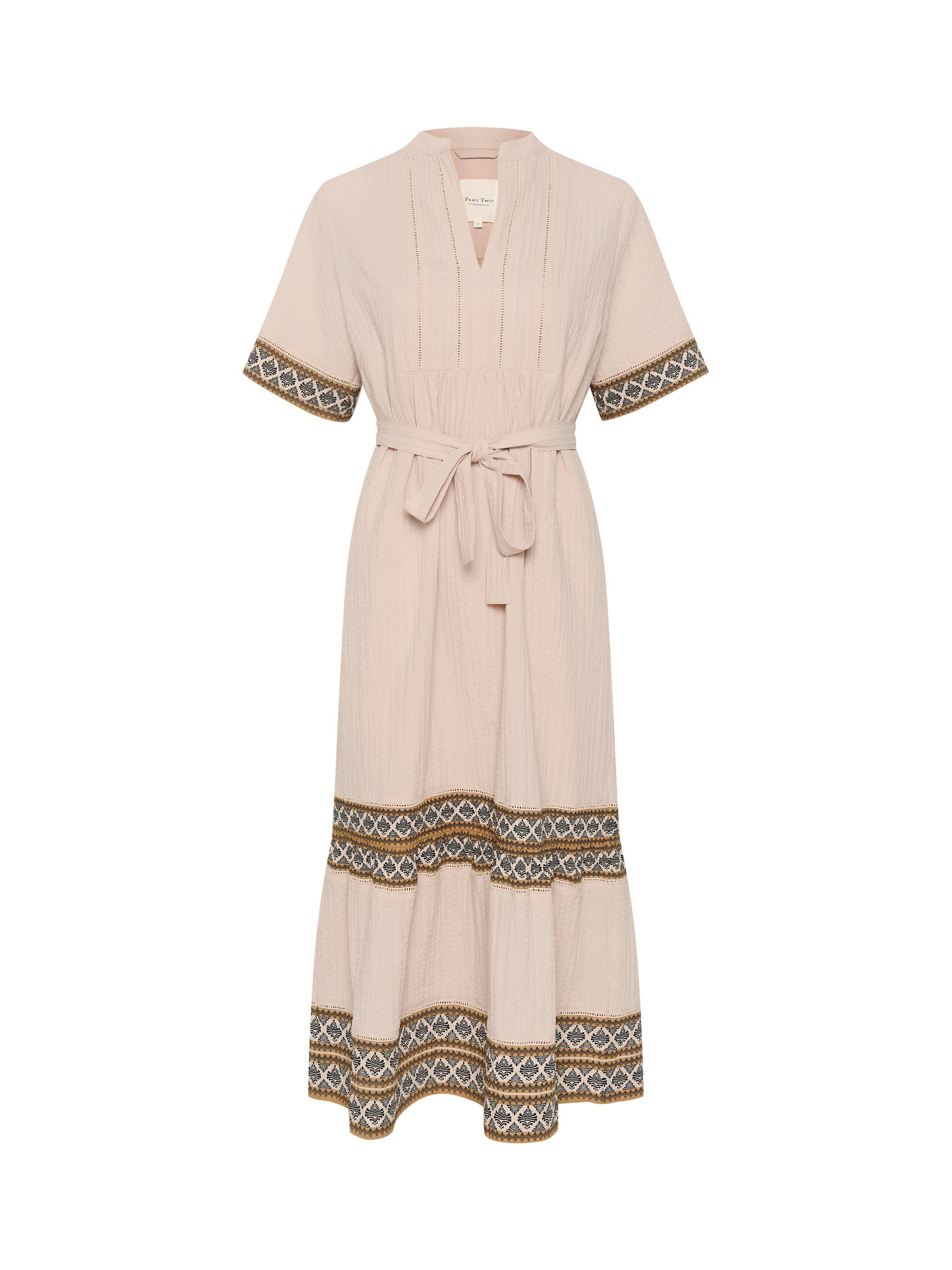 Part Two Jeila Organic Cotton Blend Dress, Beige/Multi