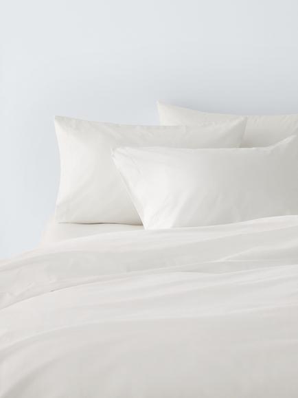 John Lewis Soft & Silky Egyptian Cotton Sateen 600 Thread Count Duvet Cover Set, White