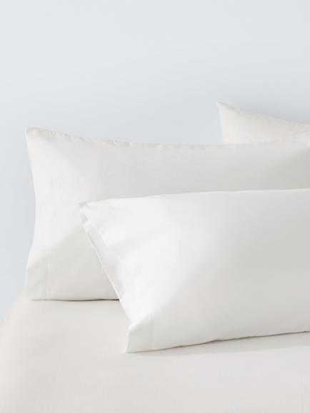 John Lewis Soft & Silky Egyptian Cotton Sateen 600 Thread Count Duvet Cover Set - view 2, White