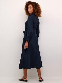 KAFFE Emine Midi Shirt Dress - view 2, Midnight Marine