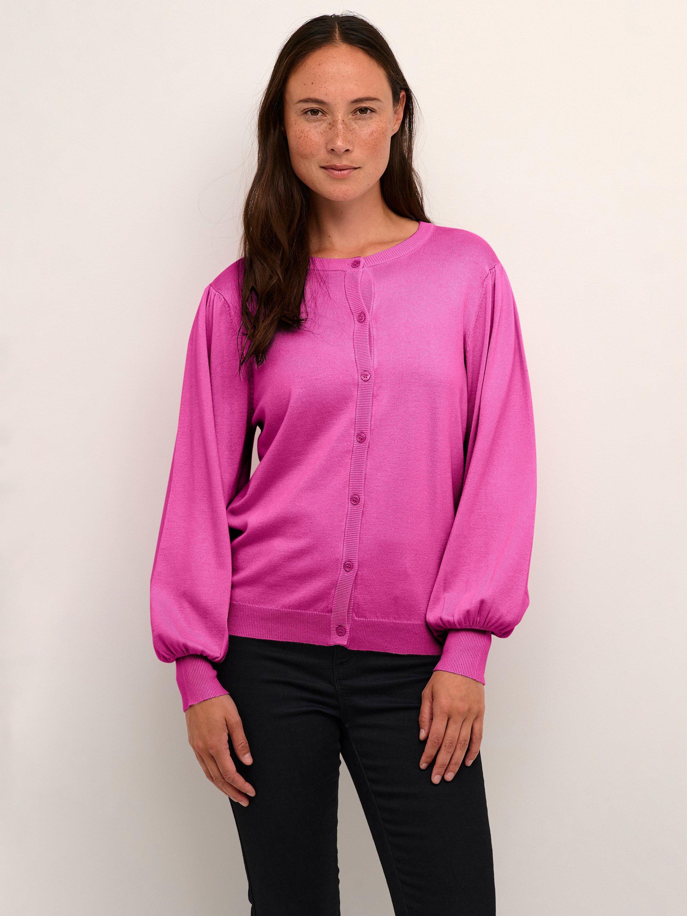 KAFFE Lizza Cardigan, Festival Fuchsia, L