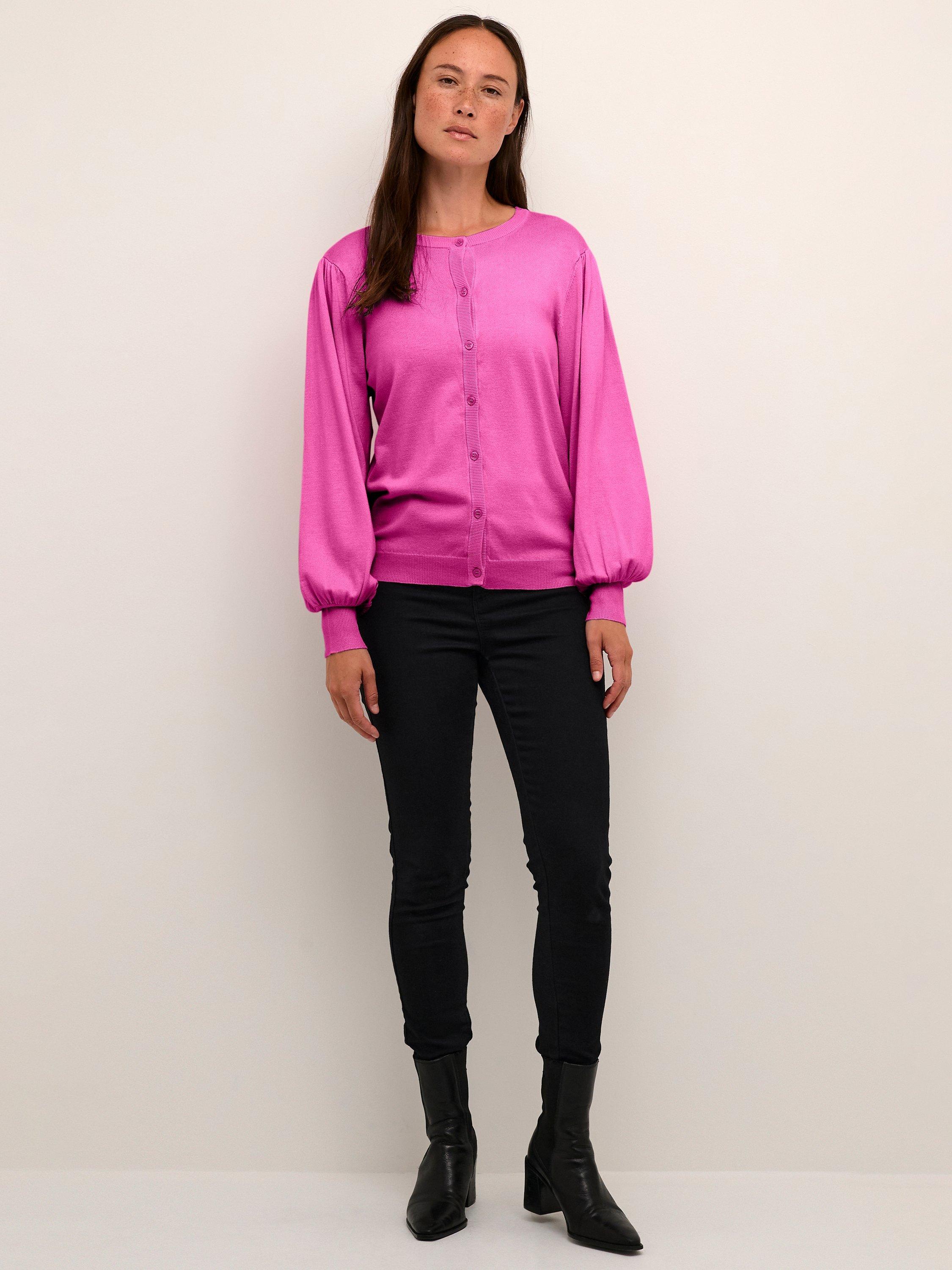 KAFFE Lizza Cardigan, Festival Fuchsia, L