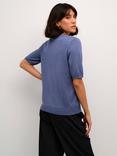 KAFFE Lizza Round Neck Jumper, Blue Indigo
