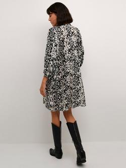 KAFFE Dagmar Knee Length Dress, Turtledove/Black - view 2, Turtledove/Black