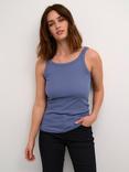 KAFFE Carna Scoop Neck Tank Top, Blue Indigo