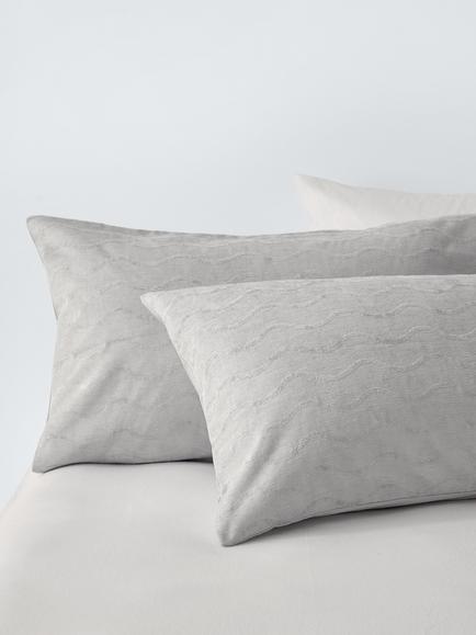 John Lewis Wavy Tufted Duvet Cover Set - view 2, Grey