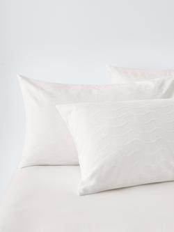 John Lewis Wavy Tufted Duvet Cover Set - view 2, White