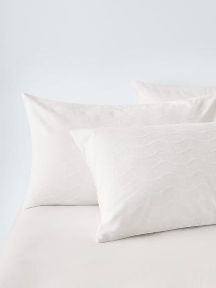 John Lewis Wavy Tufted Duvet Cover Set - view 2, White