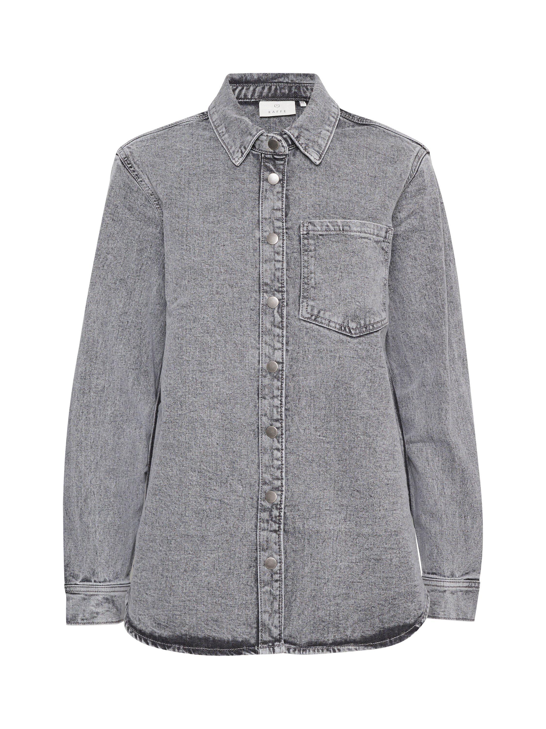 KAFFE Ryana Denim Shirt, Light Grey, 10