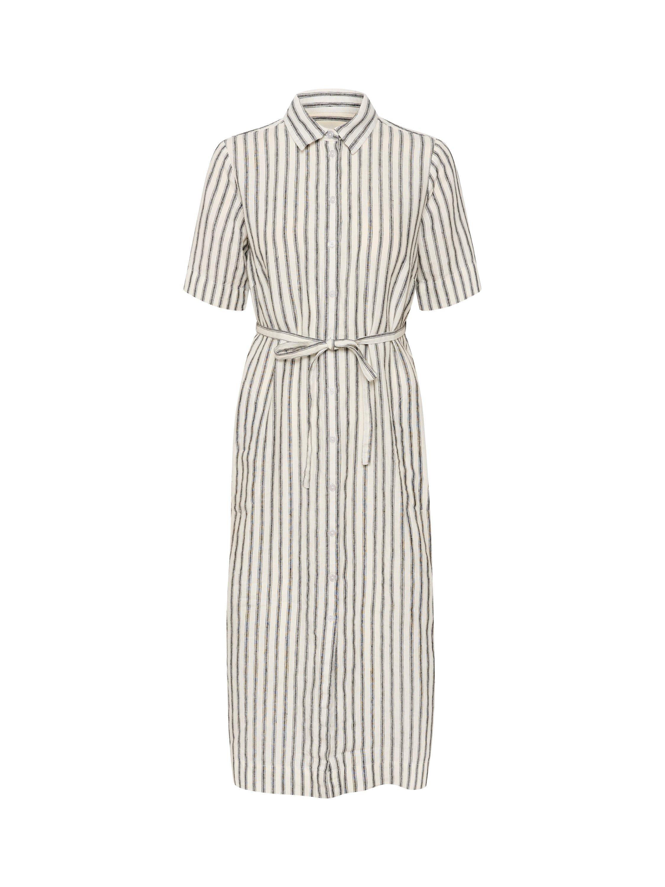 Product image 5 of 6, which shows Part Two Emmalou Stripe Shirt Dress, Black/White, 12