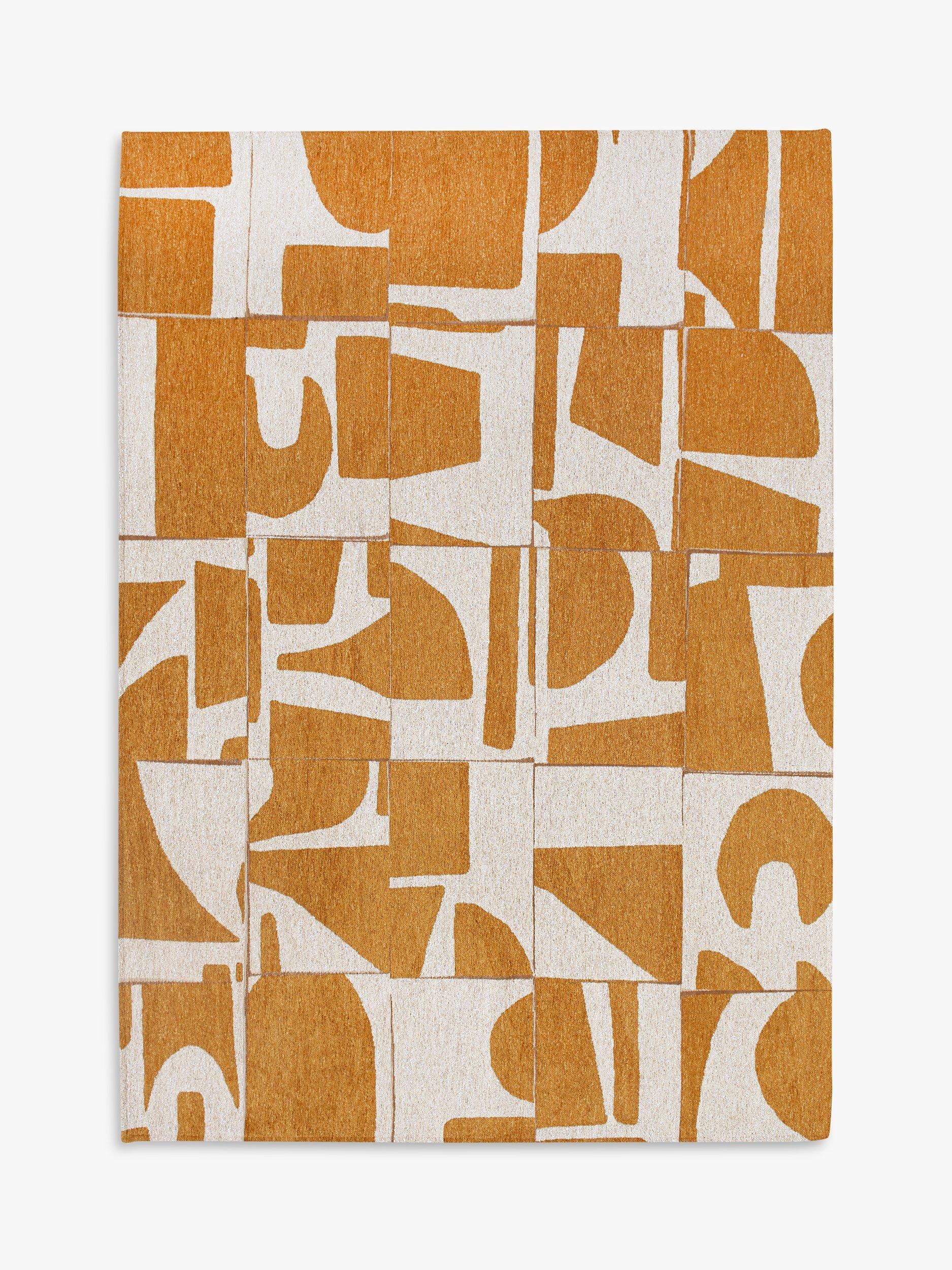 Louis De Poortere Papercut Rug, Orange/White