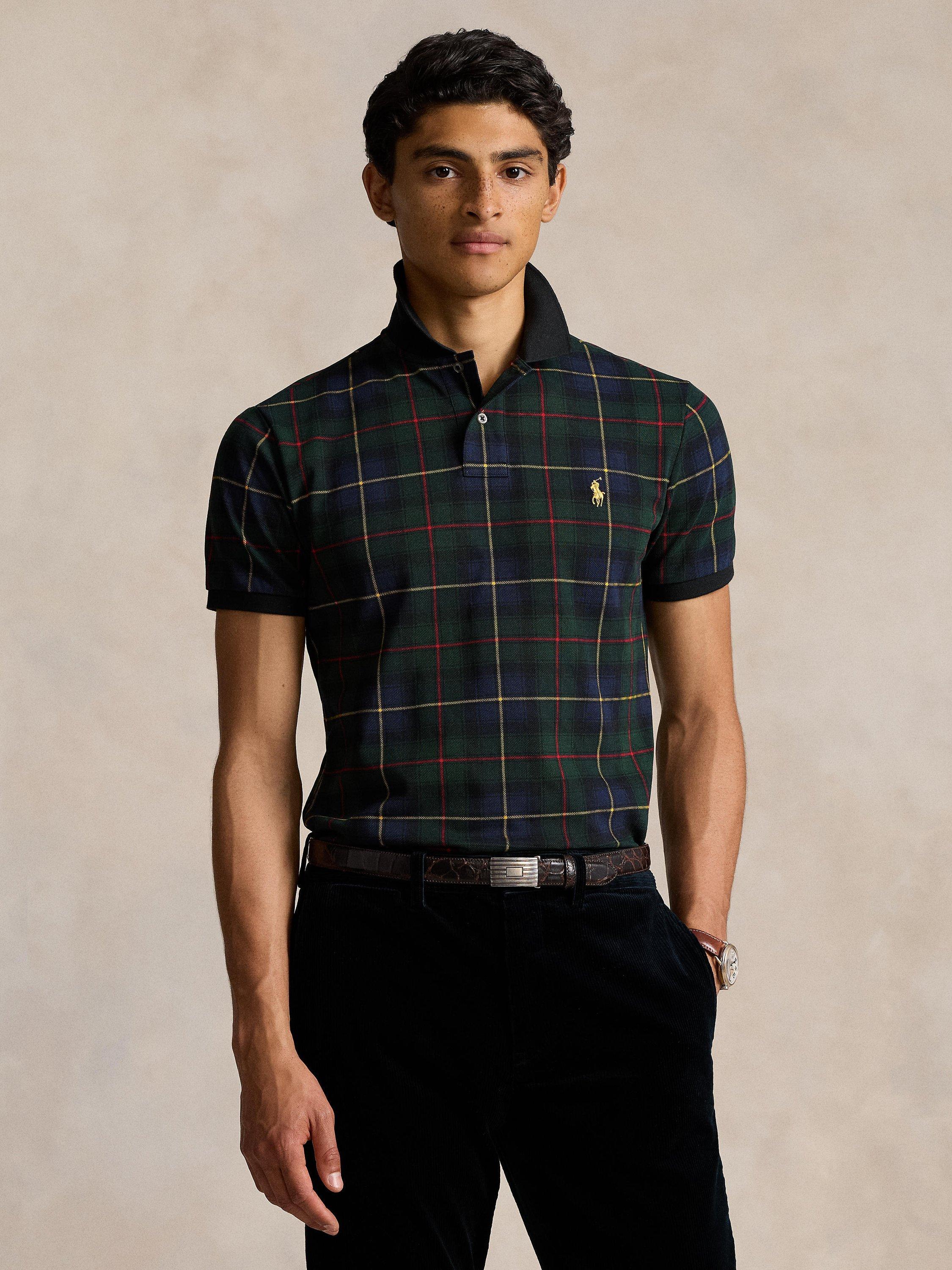 Plaid polo shirts hotsell