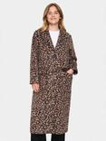 Saint Tropez Fideli Animal Print Coat, Brown/Multi