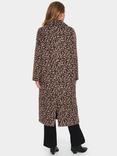 Saint Tropez Fideli Animal Print Coat, Brown/Multi