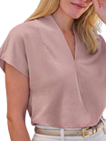 Pure Collection Subtle Sparkle V-Neck Top, Oyster Sparkle