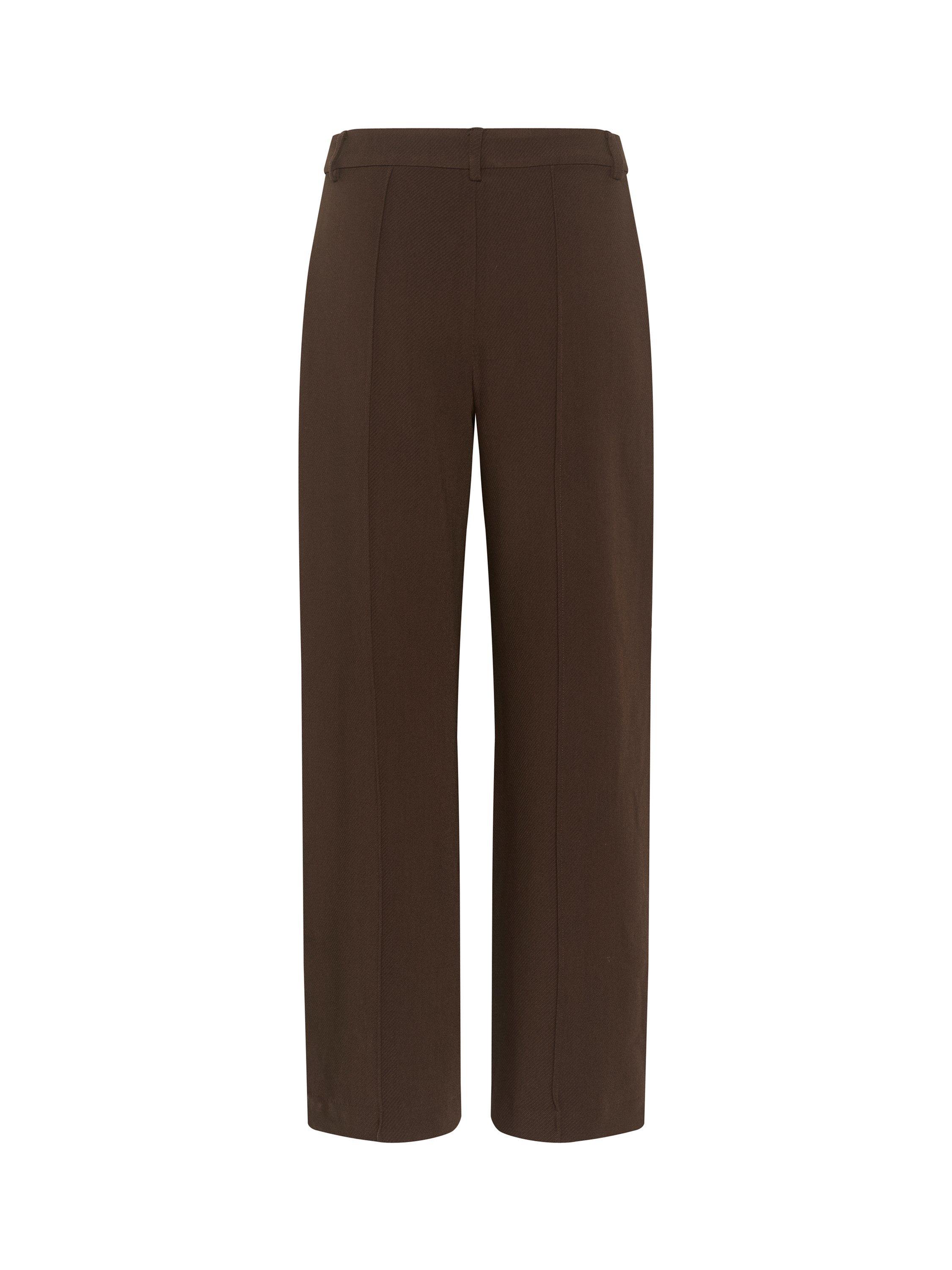 Product image 6 of 6, which shows Saint Tropez Franka High Waist Trousers, Chocolate Brown, M