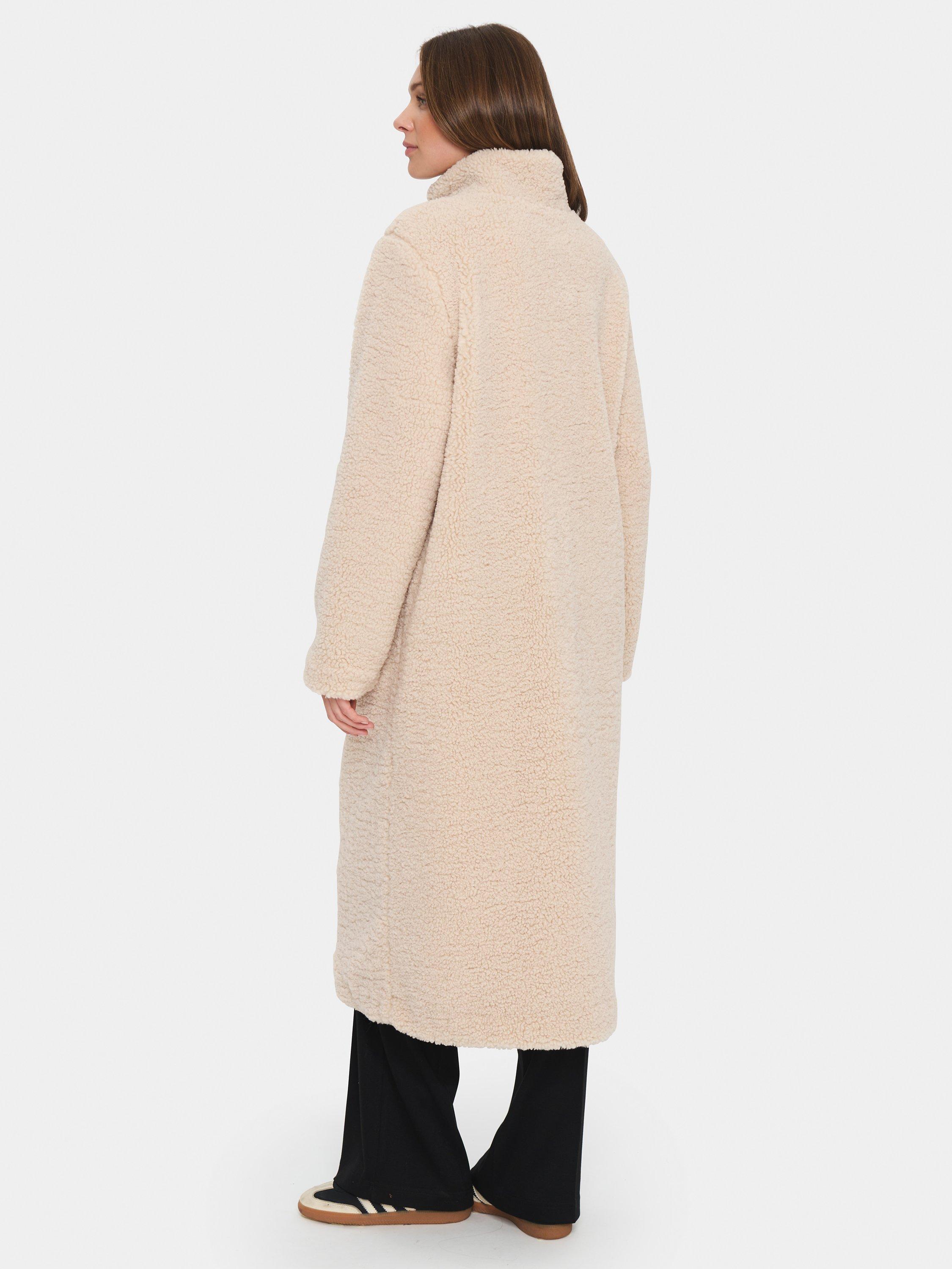 Product image 2 of 5, which shows Saint Tropez Felicia Teddy Coat, Beige, M