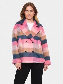 Saint Tropez Fearn Check Coat, Multi, Multi