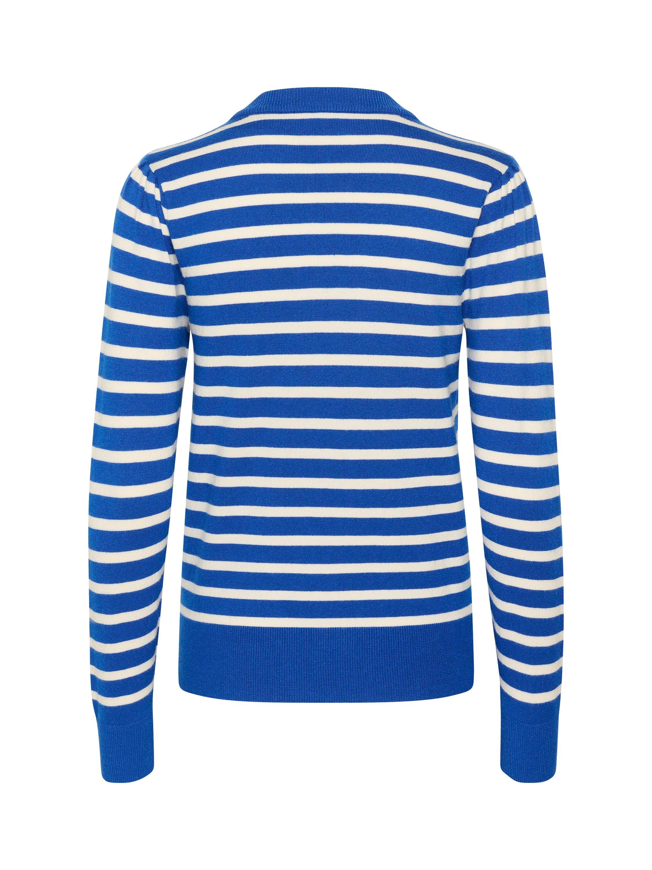 Product image 6 of 6, which shows Saint Tropez Fikam Stripe Jumper, Surf Blue/White, XS