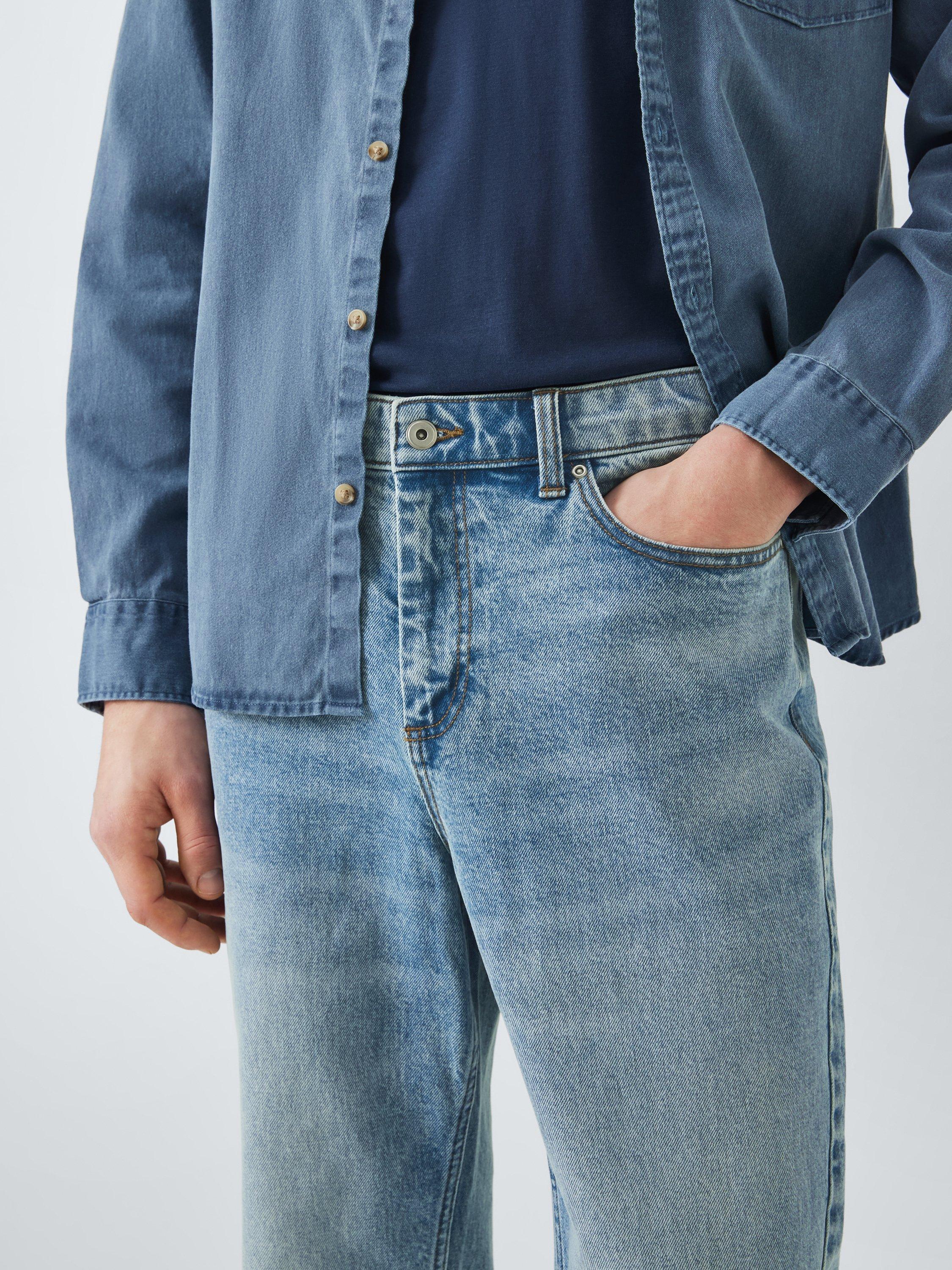 Product image 5 of 6, which shows John Lewis ANYDAY Straight Fit Denim Jeans, Light Blue, 30R