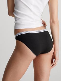 Calvin Klein Modern Logo Cotton Bikini Briefs - view 2, Black