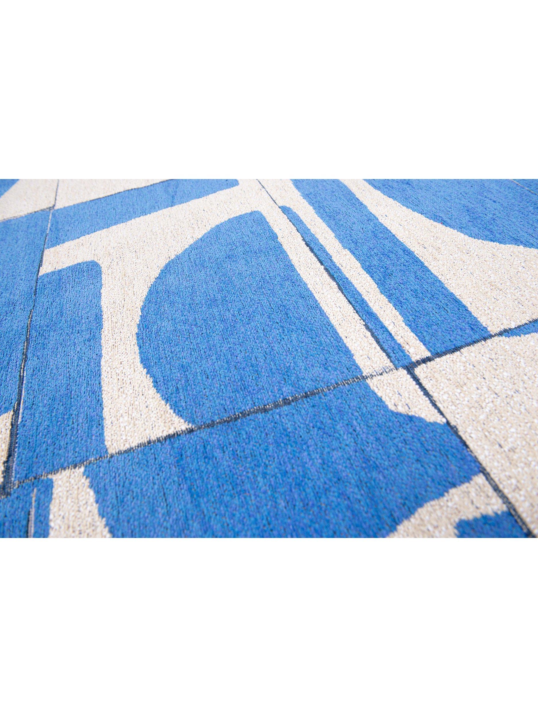 Louis De Poortere Papercut Rug, Blue/White