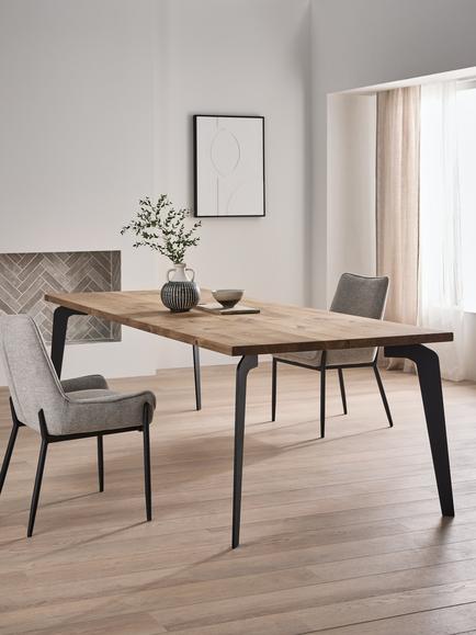 John Lewis Reigate Fixed Dining Table, Straight Edge, Solid Oak Natural Oil - view 2, Oak