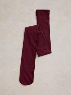 White Stuff Patty Organic Cotton Blend Opaque Tights - view 2, Dark Plum
