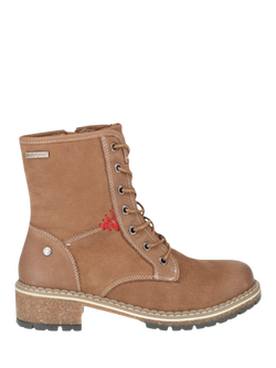 Josef Seibel Waylynn 10 Leather Combat Boots, Camel, Camel