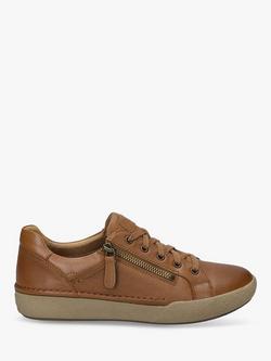 Josef Seibel Claire 13 Nubuck Low Top Trainers, Camel, Camel