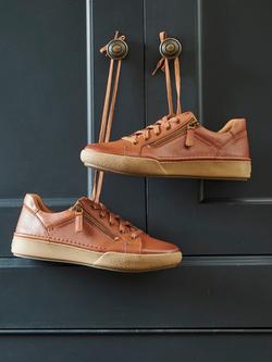 Josef Seibel Claire 13 Nubuck Low Top Trainers, Camel - view 2, Camel