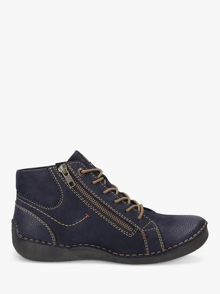 Josef Seibel Fergey 67 Leather Ankle Boots - view 2, Ocean