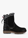 Josef Seibel Waylon 03 Suede Faux Fur Trim Boots, Black
