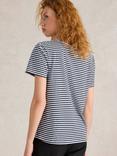 White Stuff Nadia Stripe T-Shirt, White/Navy