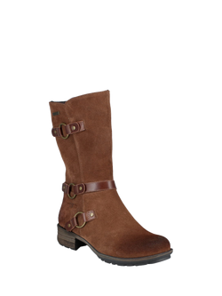 Josef Seibel Susie 07 Nubuck Mid-Height Thigh Boots, Tan - view 2, Tan