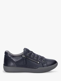 Josef Seibel Claire 13 Nubuck Low Top Trainers, Navy, Navy