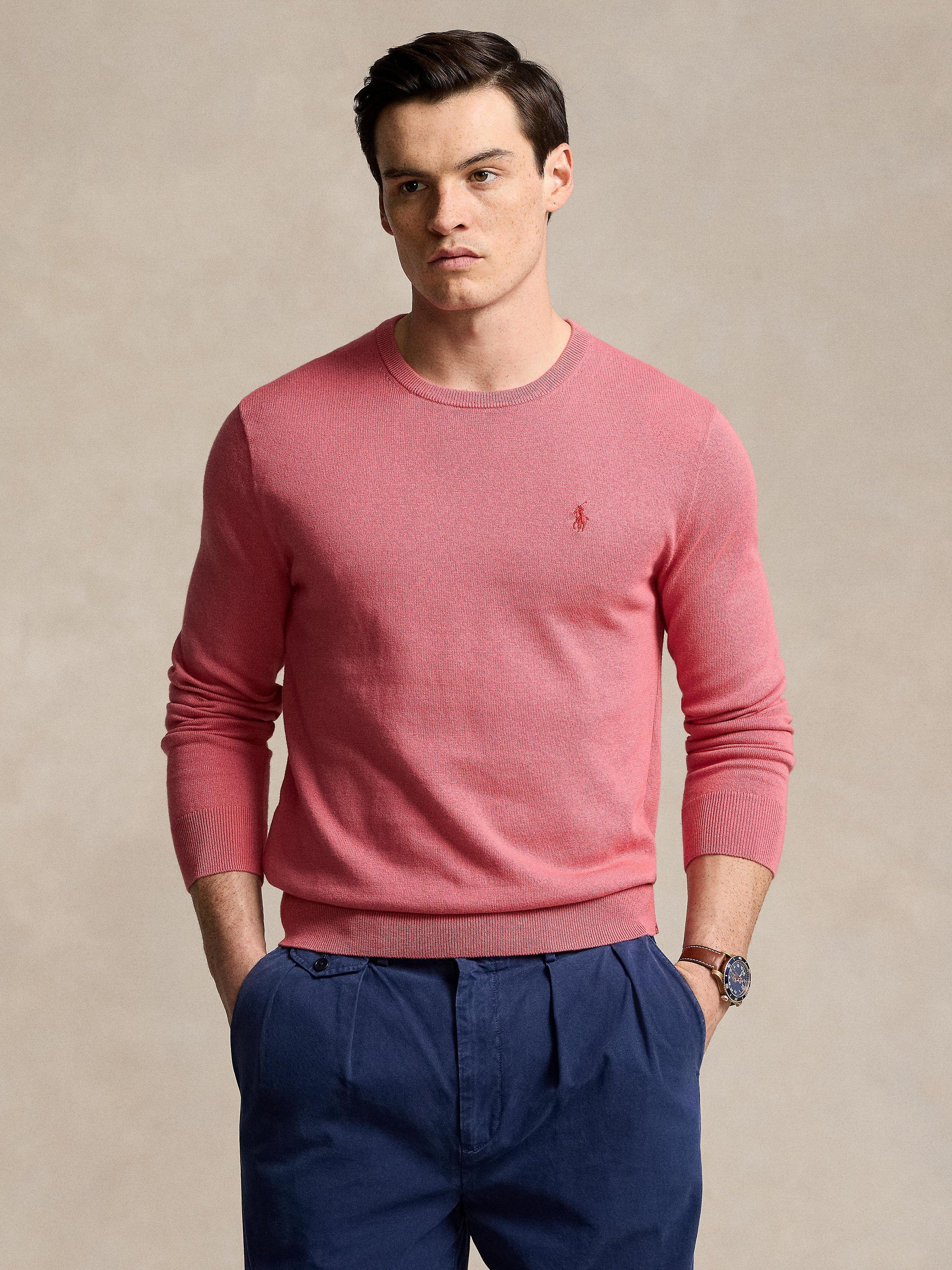 Ralph Lauren Classic Crewneck Jumper, Berry, S