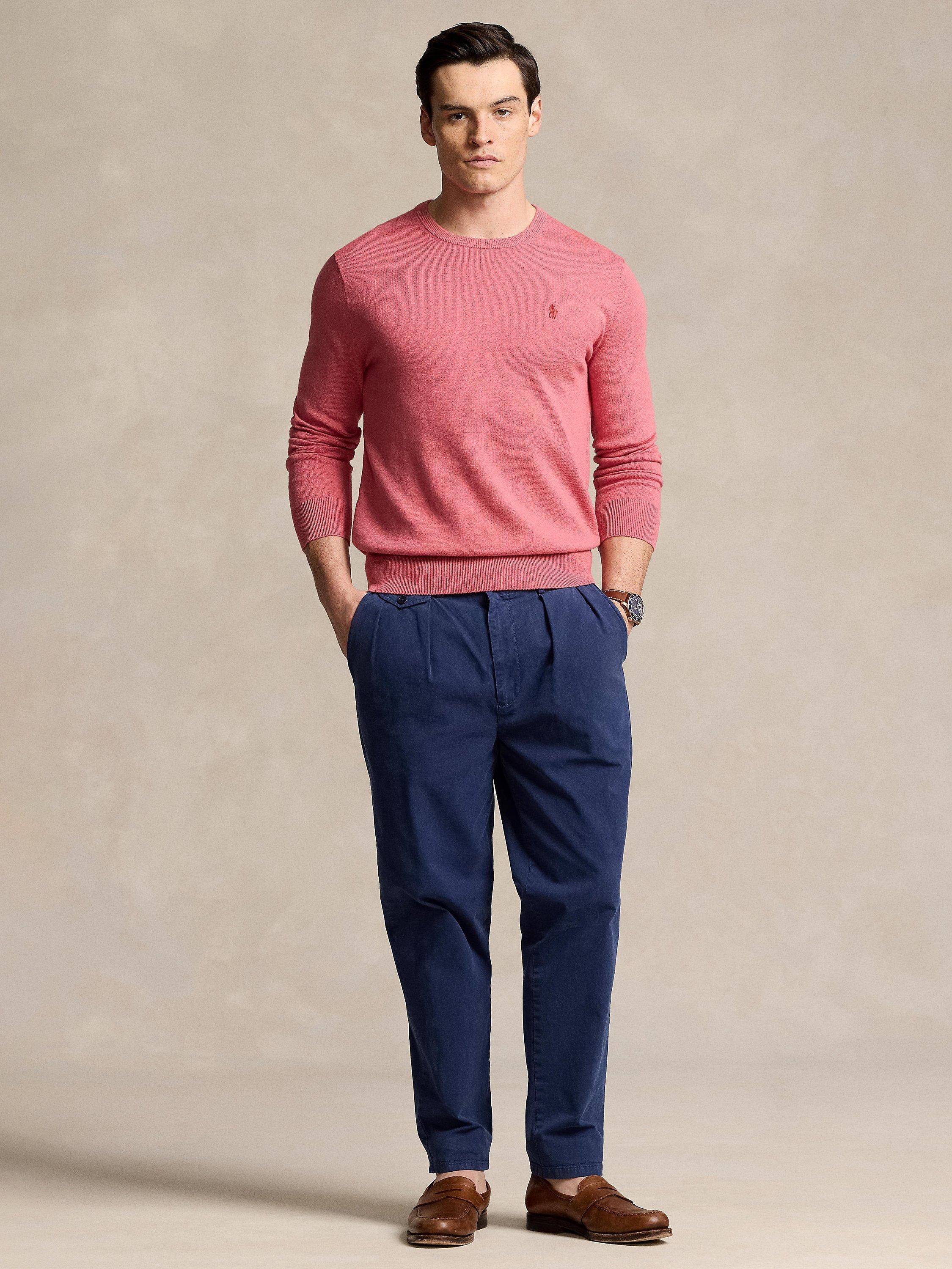 Ralph Lauren Classic Crewneck Jumper, Berry, S