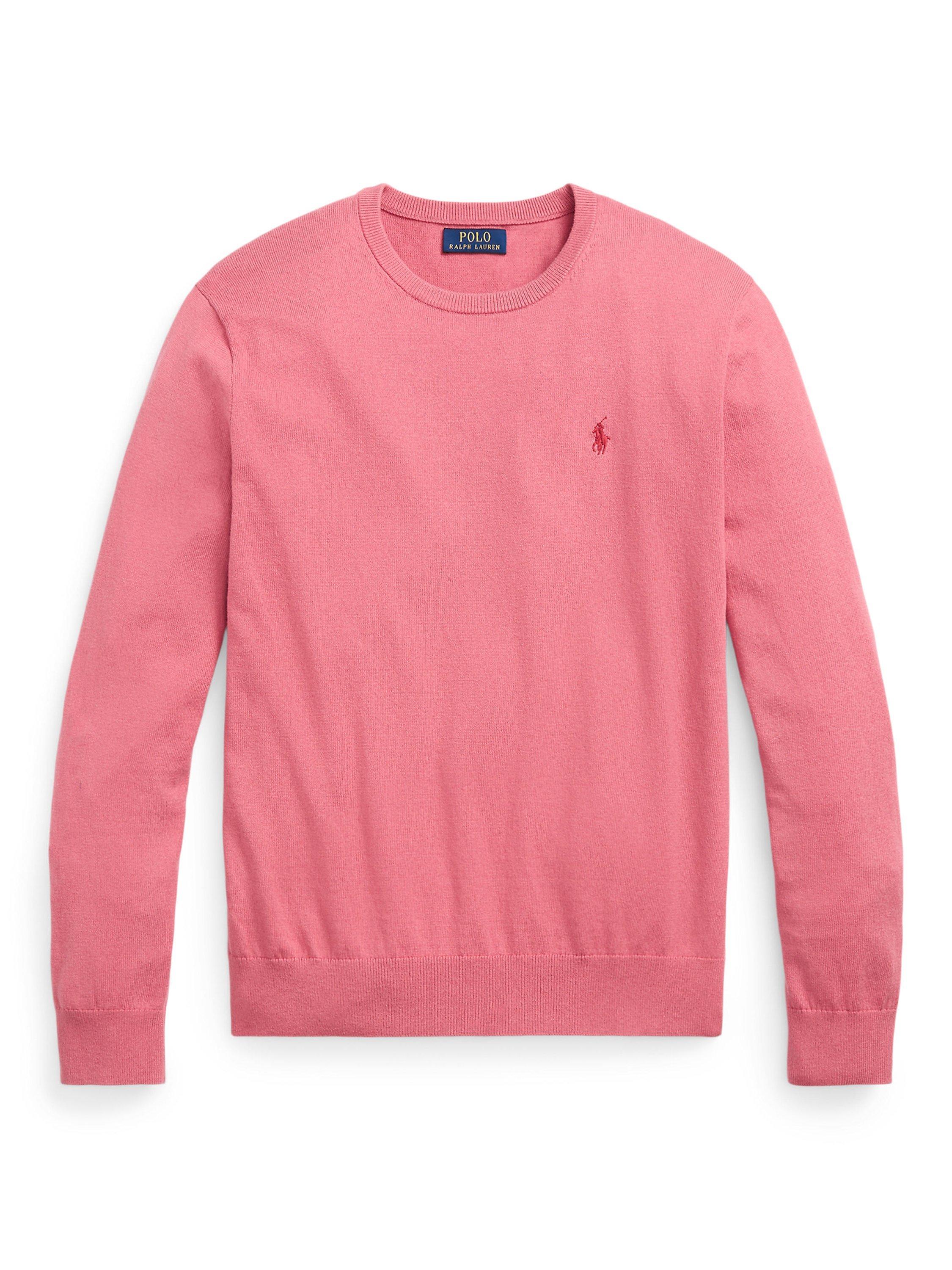 Ralph Lauren Classic Crewneck Jumper, Berry, S